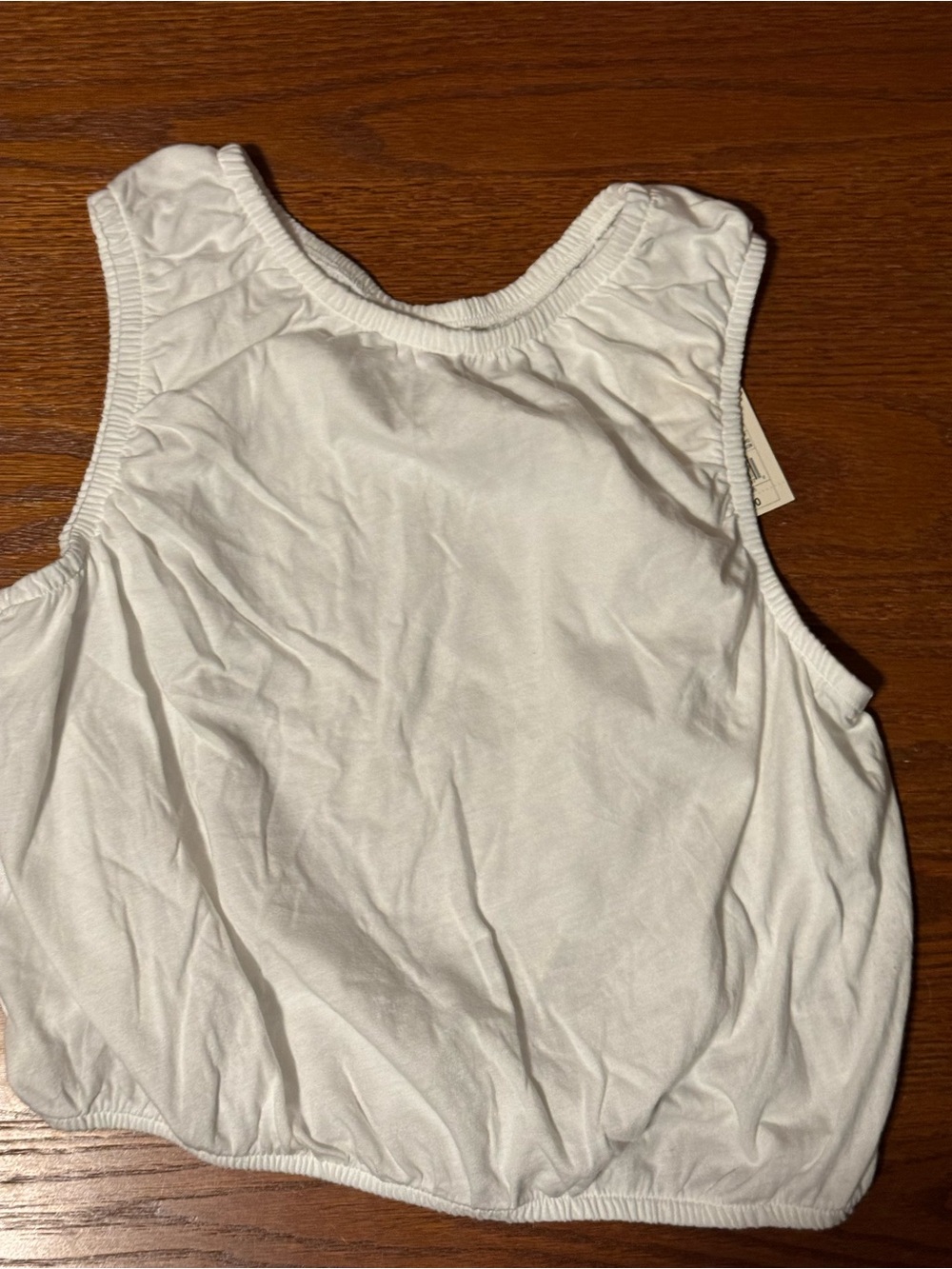 Classic White Women's Bubble Tank Top